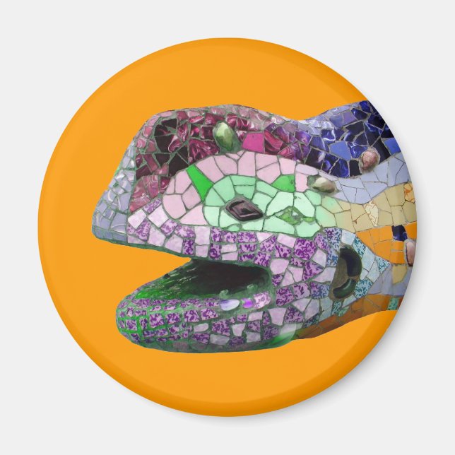 Imán Gaudi Lizard Head Mosaics (Frente)