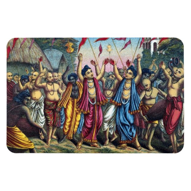 Imán Gaur Nitai Harinama Sankirtana Magnet (Horizontal)
