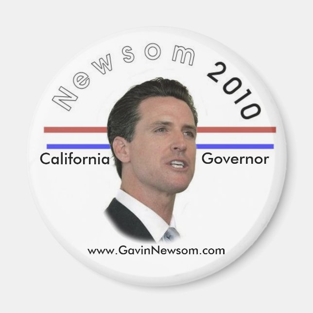 imán Gavin Newsom 2010 (Frente)
