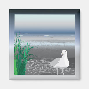 Imán Gaviota de banco de niebla