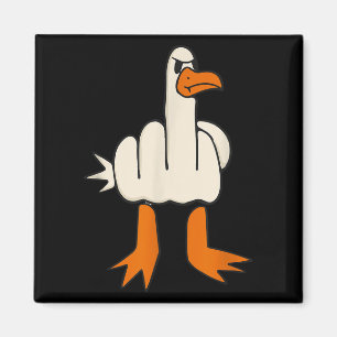 Imán Gaviota de Dedo Medio, Humor Adulto, Gesto Gracios