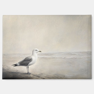 Imán Gaviota solitaria cerca de la orilla