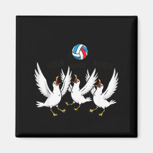 Imán Gaviotas de voleibol divertidas camisetas de playa