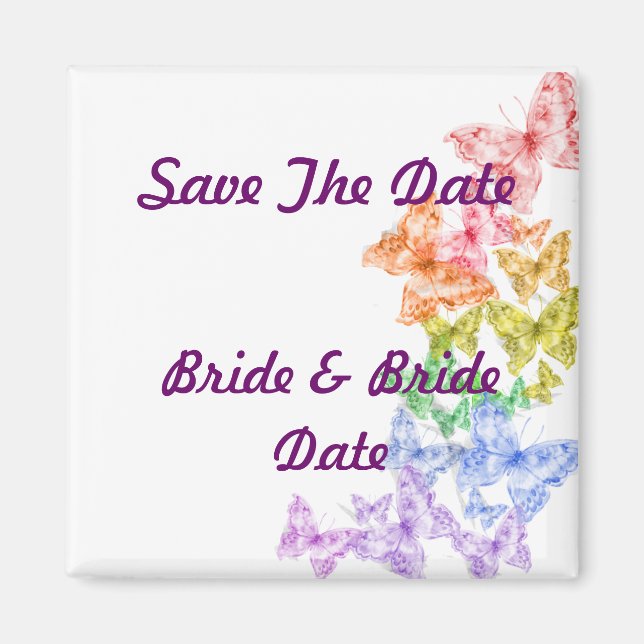 Imán Gay lesbiana salva imanes de Boda de citas (Frente)