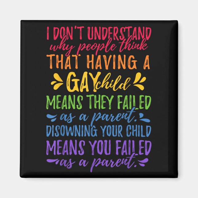 Imán Gay Pride - Proud Parent Mom Dad Parenting Quote  (Frente)