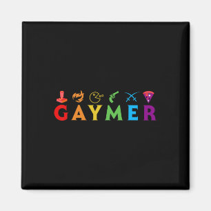 Imán Gaymer Divertido Orgullo Lgbt Gamer Gay Amante De