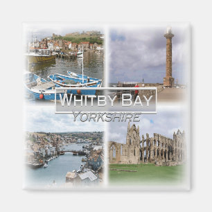 Imán GB0145 Europa, Inglaterra, Whitby Bay, Fridge
