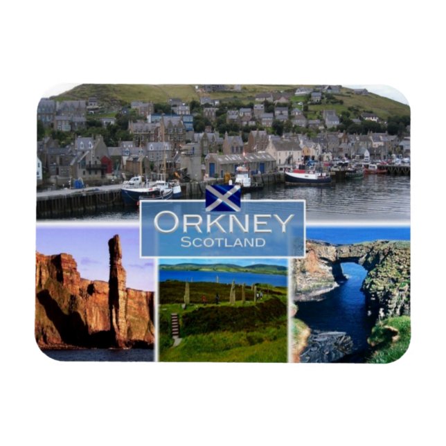 Imán GB Reino Unido - Escocia - Islas Orkney (Horizontal)