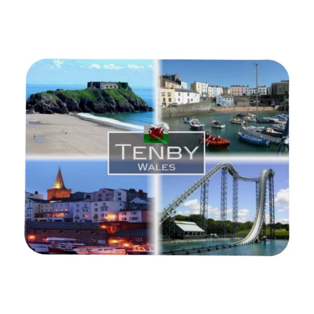 Imán GB Reino Unido - Gales - Tenby - (Horizontal)