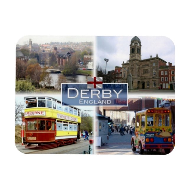 Imán GB Reino Unido - Inglaterra - Derby - (Horizontal)