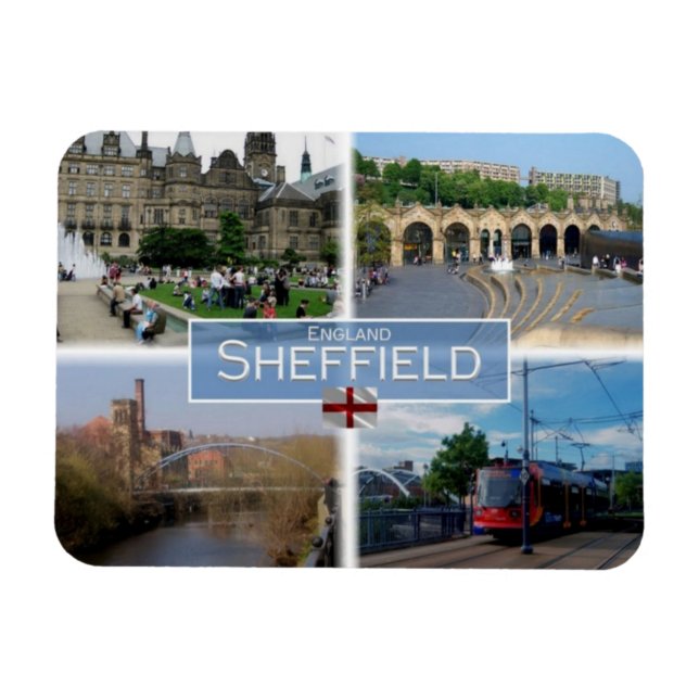Imán GB Reino Unido - Inglaterra - Yorkshire Sheffield (Horizontal)