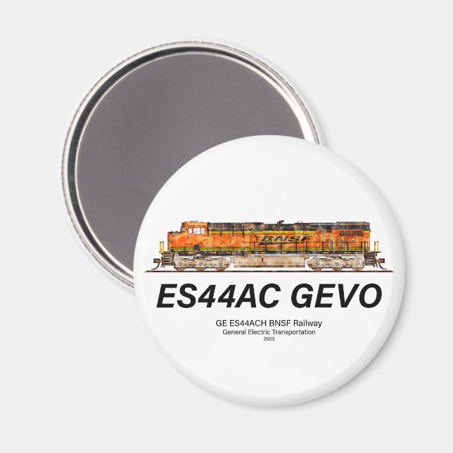 Imán GE ES44AC GEVO Locomotora. tren de mercancías BNSF (Anverso/Reverso)