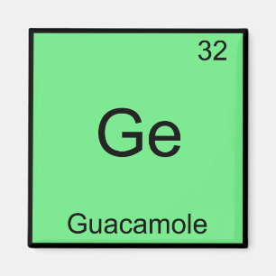 Imán Ge - Símbolo de elemento de química divertida Gu