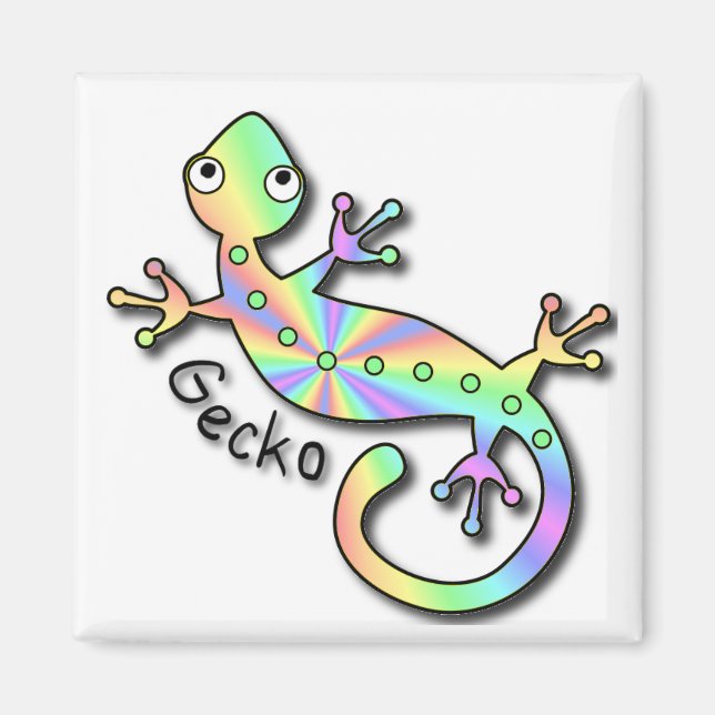 Imán Gecko psicodélico (Frente)