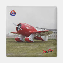 Gee Bee Super Sportster R-2 Magnet cuadrado de 2 p