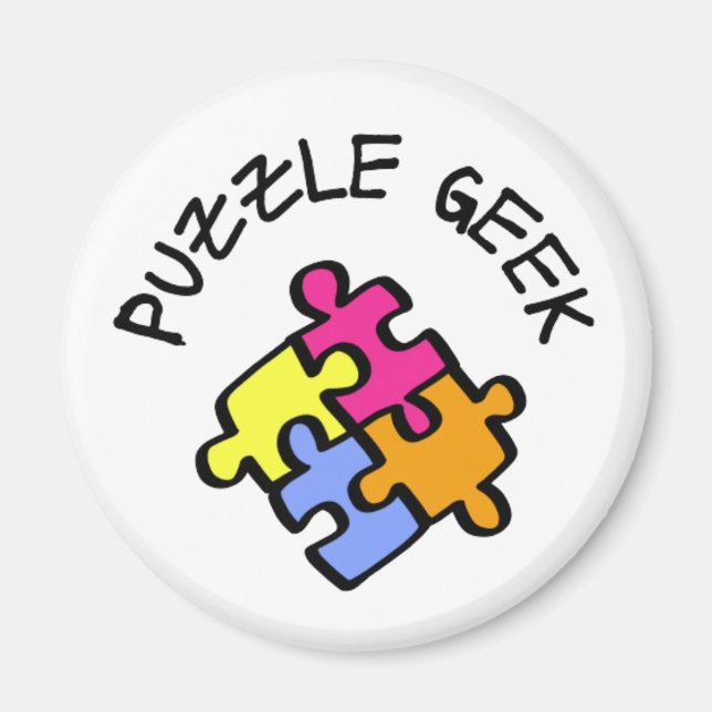 Imán Geek del rompecabezas (Frente)