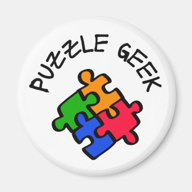 Imán Geek del rompecabezas (Frente)