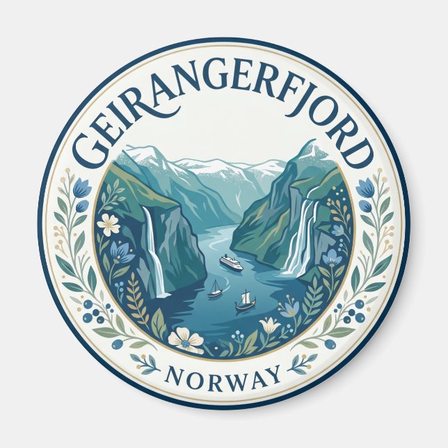 Imán Geirangerfjord Noruega (Frente)