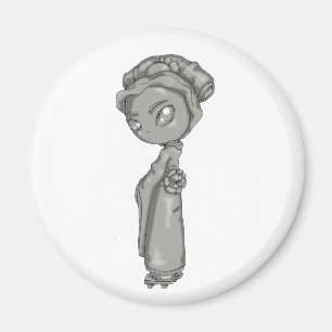 Imán Geisha gris sólido