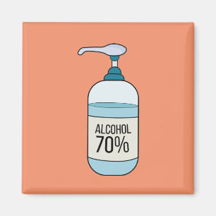 Imán Gel Sanitizer de mano con 70% de alcohol