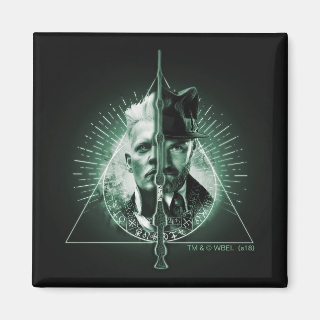 Imán GELLERT GRINDELWALD™ versus Dumbledore (Frente)