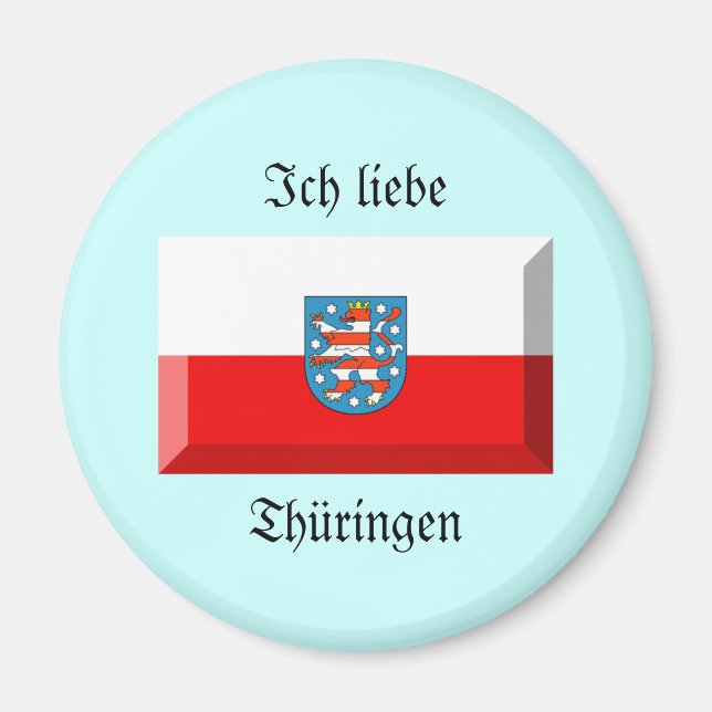 Imán Gema de la bandera de Thuringen (Frente)