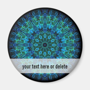 Imán Gemas verdes azules kaleidoscope