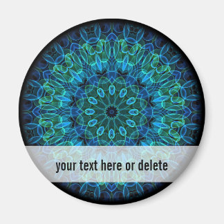 Imán Gemas verdes azules kaleidoscope