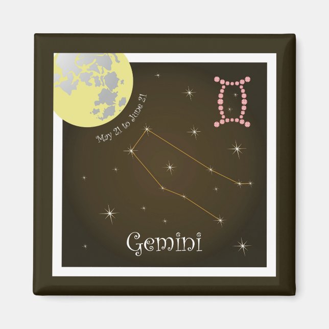 Imán Gemini del 21 de mayo al 21 de junio (Frente)