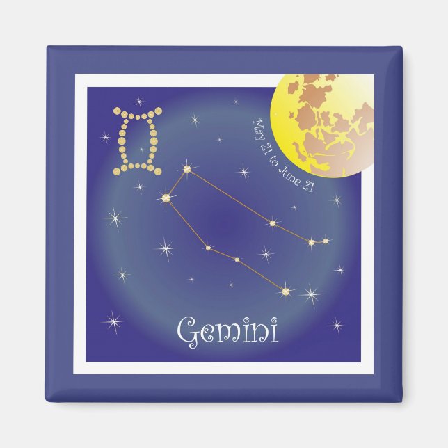Imán Gemini del 21 de mayo al 21 de junio (Frente)