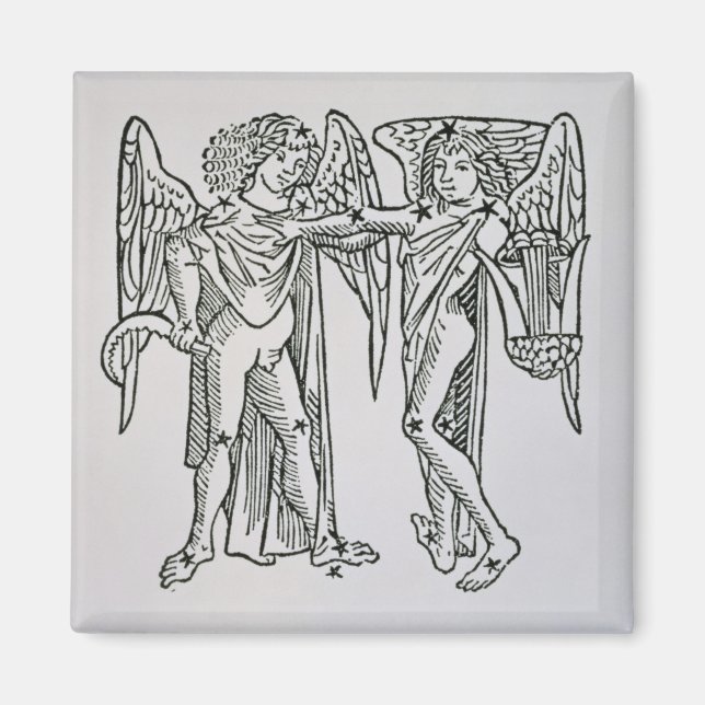 Imán Gemini (los gemelos) un ilustracion del Poeti (Frente)