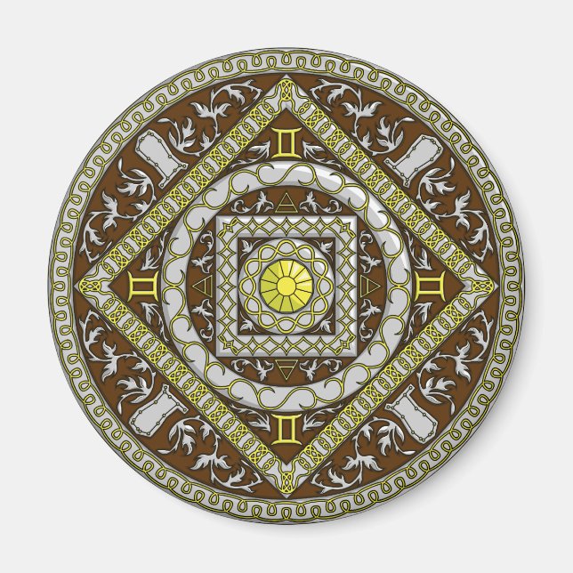 Imán Gemini Mandala Magnet (Frente)