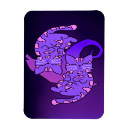 Imán Gemini Purple personalizable Retro Neon Kittens Ma