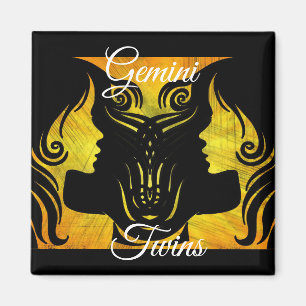 Imán Gemini Twins Zodiac Horoscope Rótulo Magnet