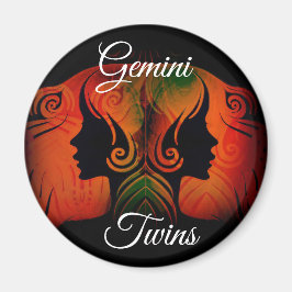 Imán Gemini Twins Zodiac Horoscope Rótulo Magnet
