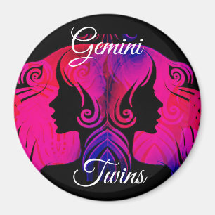 Imán Gemini Twins Zodiac Horoscope Rótulo Magnet