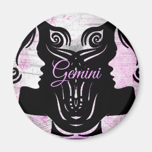 Imán Gemini Twins Zodiac Horóscopo Rótulo Magnet