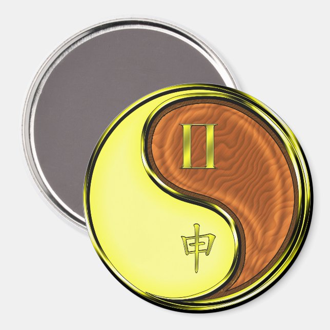 Imán Gemini & Wood Monkey (Anverso/Reverso)