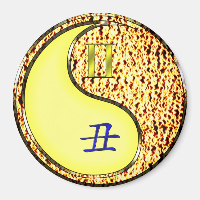 Imán Géminis y Buey de Fuego (Frente)