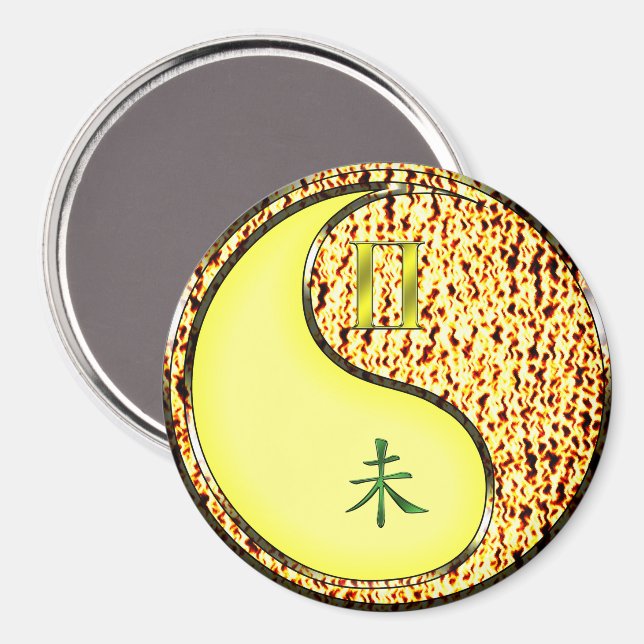 Imán Géminis y Cabra de Fuego (Anverso/Reverso)