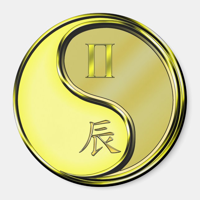 Imán Géminis y Dragón de Metal (Frente)