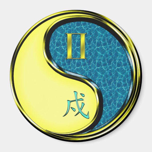 Imán Géminis y Perro de Agua (Frente)