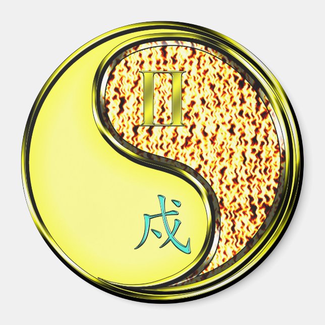 Imán Géminis y Perro de Fuego (Frente)