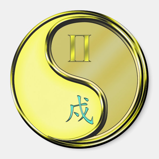 Imán Géminis y Perro de Metal (Frente)