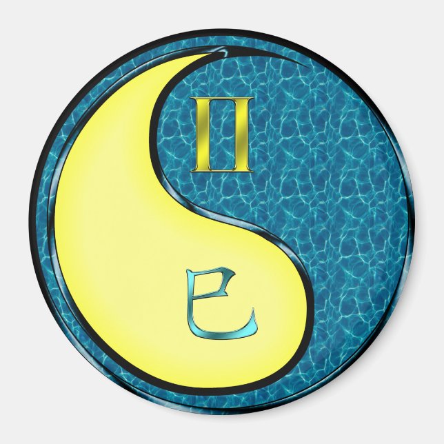 Imán Géminis y Serpiente de Agua (Frente)