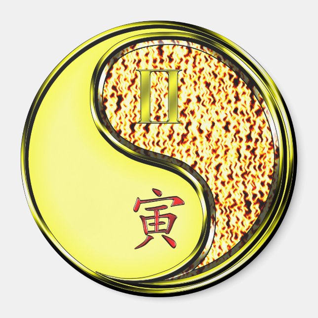 Imán Géminis y Tigre de Fuego (Frente)