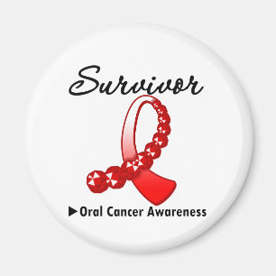 Imán Gemstone Ribbon, superviviente del cáncer oral