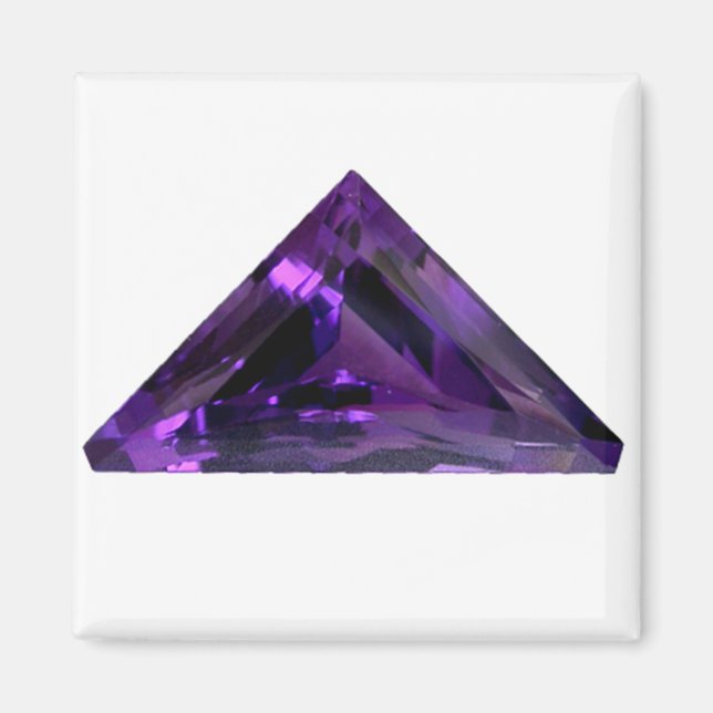 Imán Gemstone triangular púrpura (Frente)