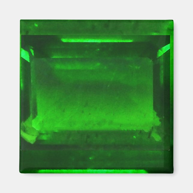 Imán Gemstone verde esmeralda (Frente)