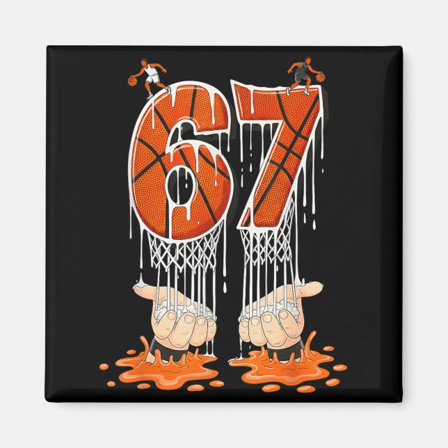 Imán Gen Alpha Slang Kids 67 Basketball Ice Cream Drip  (Frente)